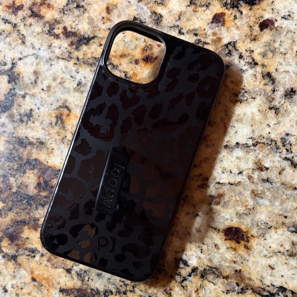 Loopy Black Leopard Print Phone Case for iPhone 13